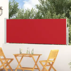 Lahtitõmmatav terrassi ja rõdu külgsirm, 100 x 300 cm, punane