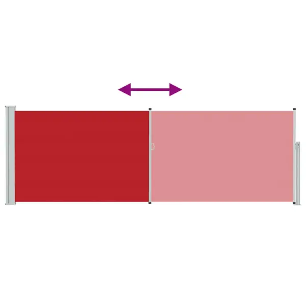 Lahtitõmmatav terrassi ja rõdu külgsirm, 100 x 300 cm, punane – 7