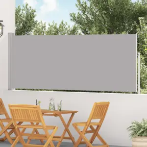 Lahtitõmmatav terrassisirm privaatsuse ja tuulekaitseks, hall, 120 x 500 cm