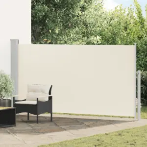 Lahtitõmmatav terrassisirm privaatsuseks, 170 x 300 cm, kreemjasvalge