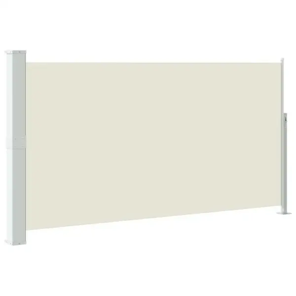 Lahtitõmmatav terrassisirm privaatsuseks, 170 x 300 cm, kreemjasvalge – 2