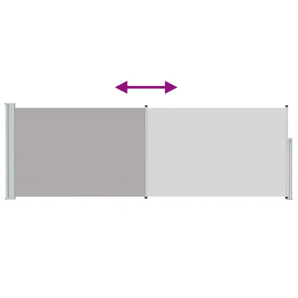Lahtitõmmatav terrassi külgsirm privaatsuse ja tuulekaitsega, hall, 100 x 300 cm – 7