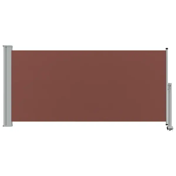Lahtitõmmatav terrassi külgsein, pruun sirm halli alusega, 120 x 300 cm – 4