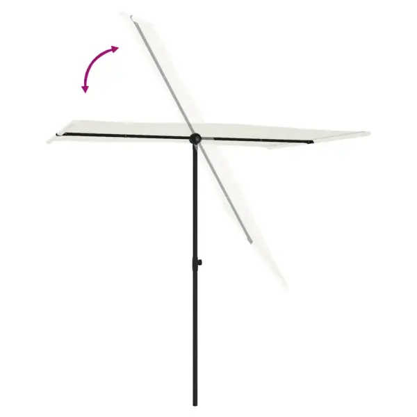 Lame aia päikesevari alumiiniumpostiga, liivabeež, 200 x 150 cm – 6