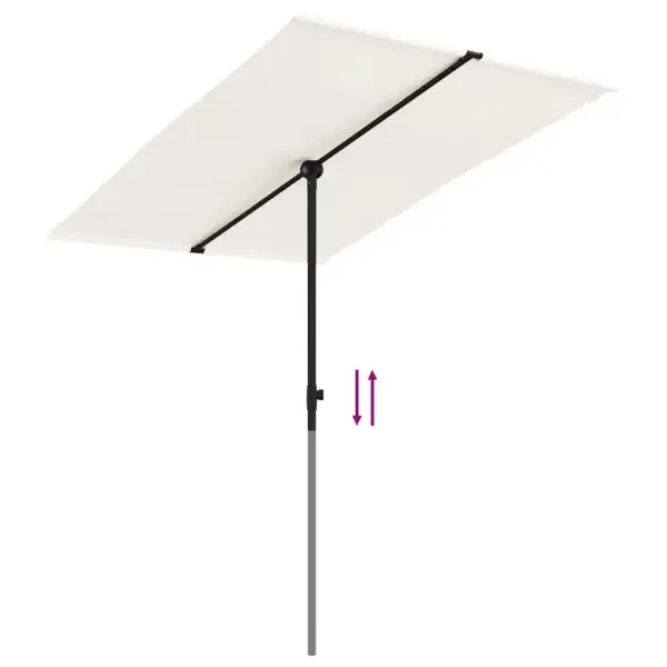 Lame aia päikesevari alumiiniumpostiga, liivabeež, 200 x 150 cm – 7