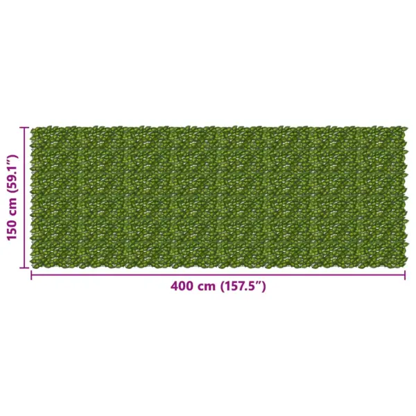 Lehemustriga privaatsusekraan rõdule ja aeda, roheline-kollane, 400 x 150 cm – 5