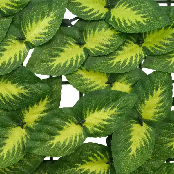 Lehemustriga rõdu privaatsusvõrk, roheline/kollane, 500 x 100 cm – 4