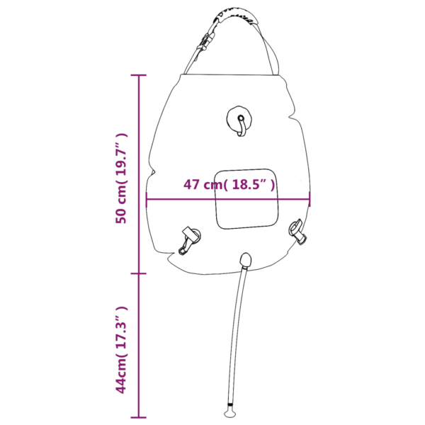 Matka päikesedušikott, sinine, 20 l, PVC – 12