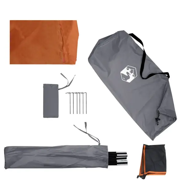 Matka tuuletõke veekindlast polüestrist, hall ja oranž, 344 x 120 cm – 9