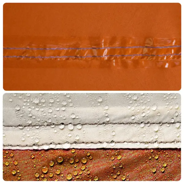 Matka tuuletõke veekindlast polüestrist, hall ja oranž, 344 x 120 cm – 10