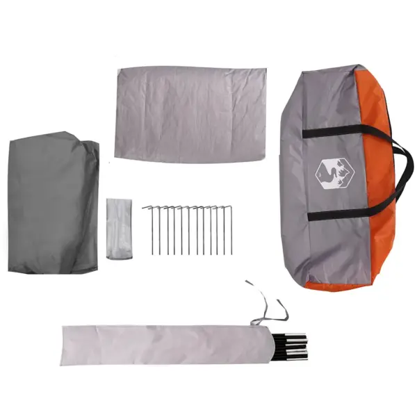 Veekindel hall matkatelk 2 inimesele, PU-kattega polüester, 225 x 136 x 133 cm – 13