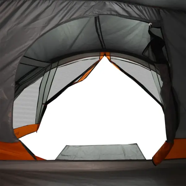 Veekindel matkatelk eeskodaga, 4 inimesele, hall ja oranž, kabiin, 275 x 183/303 x 140 cm – 12