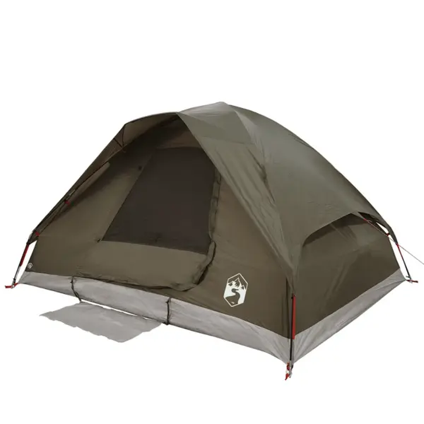 Veekindel kuppelmatkatelk 4 inimesele, pruun, PU-kattega 185T polüester, 277 x 217 x 155 cm – 5