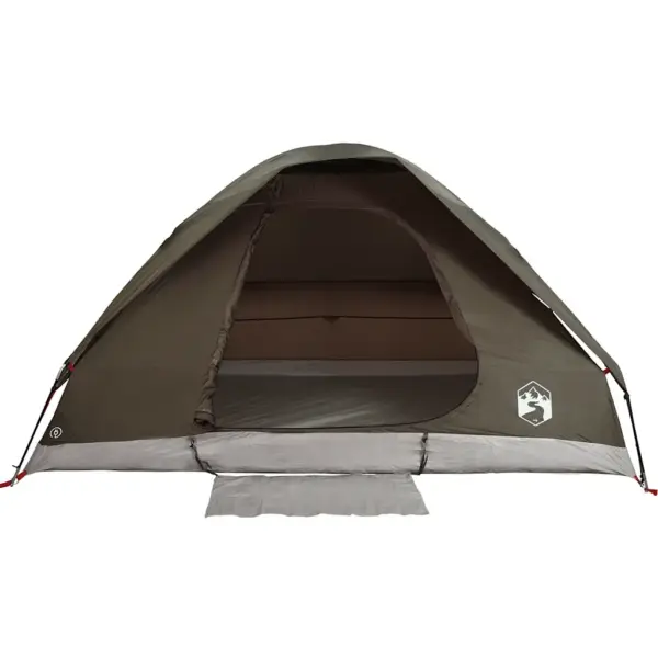 Veekindel kuppelmatkatelk 4 inimesele, pruun, PU-kattega 185T polüester, 277 x 217 x 155 cm – 6