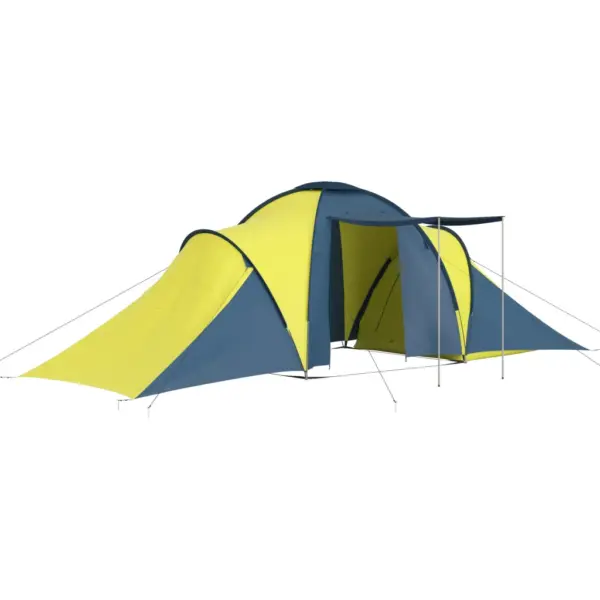 Matkatelk 6 inimesele, 2 sektsiooniga, sinine ja kollane, 576 x 235 x 190 cm – 2