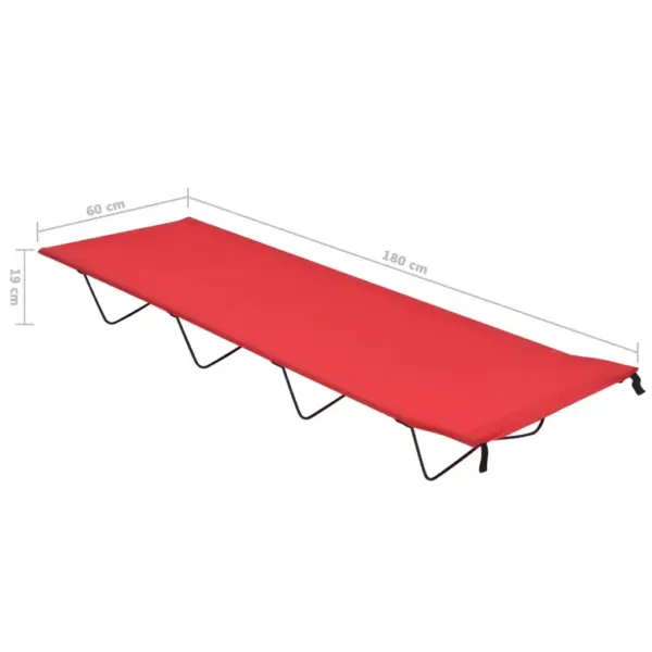 Matkavoodid 2 tk, 180 x 60 x 19 cm, 600D oxford-kangas ja teras, punane – 7