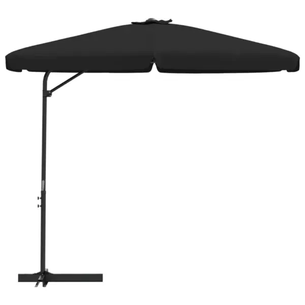 Aia päikesevari vändamehhanismiga, 300 cm, must, teraspostiga - 3