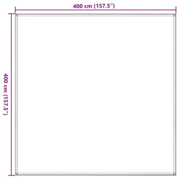 Telgimatt 400 x 400 cm, must HDPE, hingav ja vett läbilaskev – 7