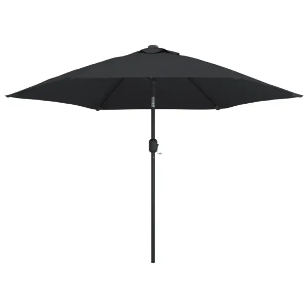 Kallutatav päikesevari vändaga, must, metallpostiga, 300 cm - 2