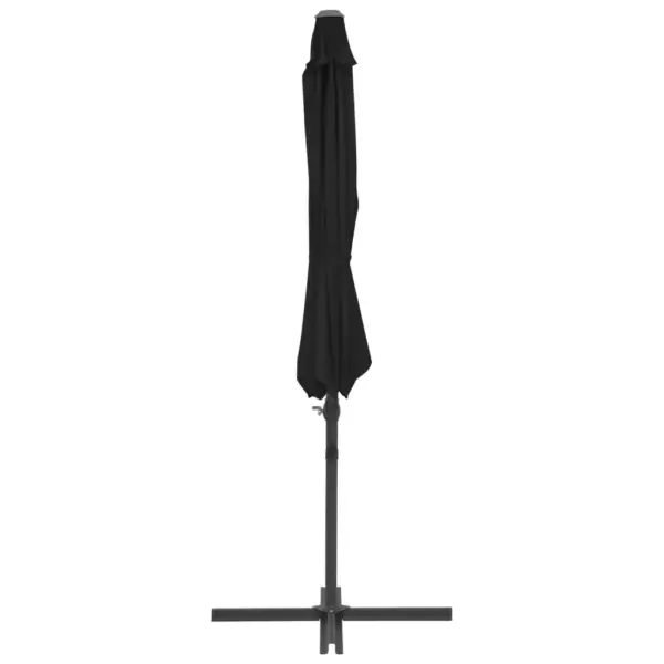 Konsooldisainiga rippuv päikesevari teraspostiga, must, 300 cm – 4
