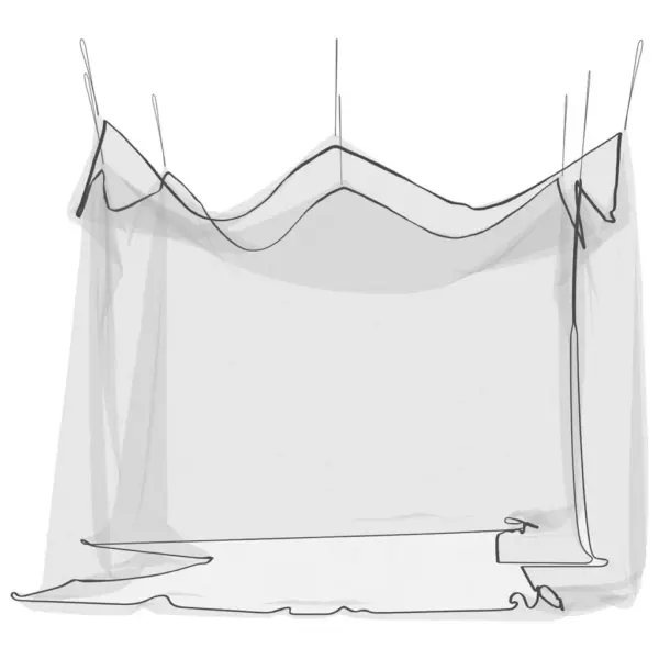 Ristkülikukujuline õuesääsevõrk 220 silmaga, must, 300 x 300 x 250 cm – 6