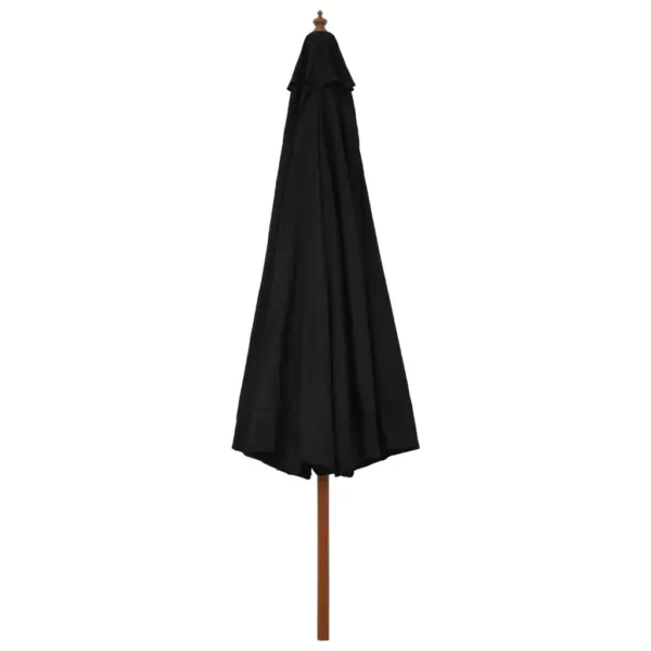 Must päikesevari puidust postiga, 330 cm - 3