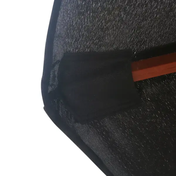Päikesevari bambus- ja lehtpuupostiga, must, 350 cm – 5