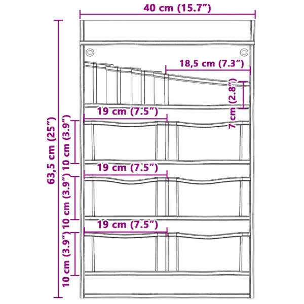 Riputatav hoiukott välitingimustesse, must-sinine, Oxford, 63,5 x 40 cm – 12