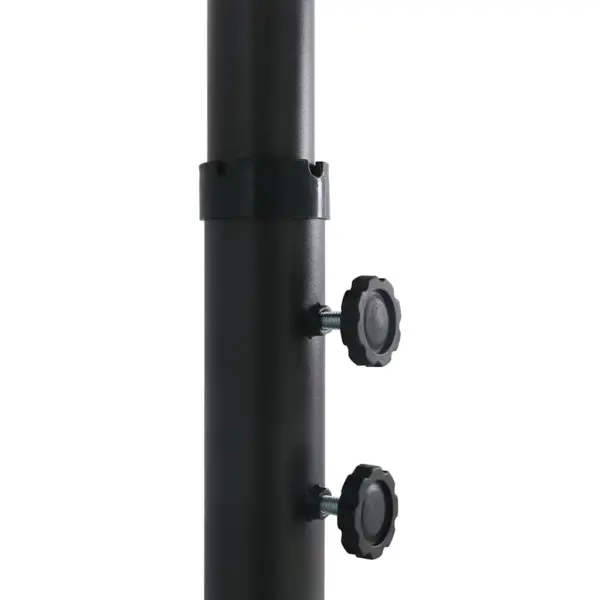 Topeltkatusega päikesevari alumiiniumpostiga, must, 460 x 270 cm, vändamehhanismiga - 7