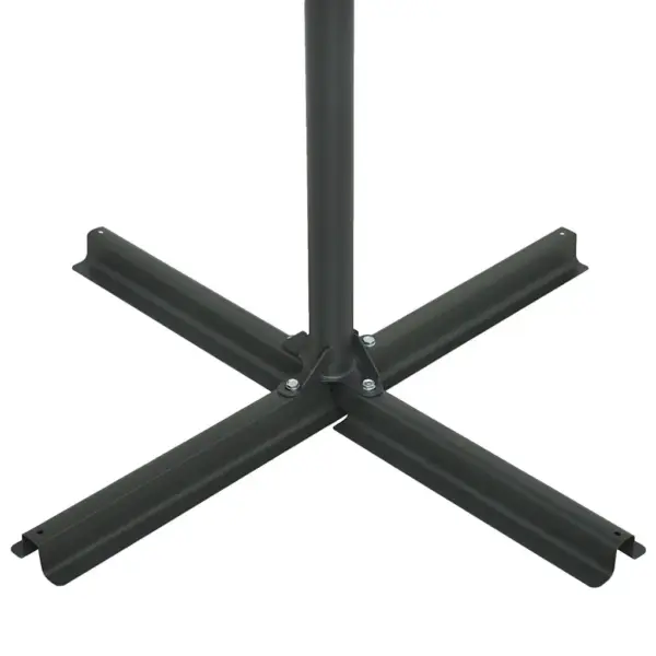 Topeltkatusega päikesevari alumiiniumpostiga, must, 460 x 270 cm, vändamehhanismiga - 9
