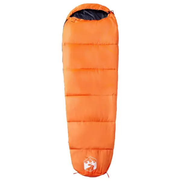 Muumia stiilis täiskasvanute magamiskott 3 hooajaks, oranž-must, 180 x 62 cm – 2