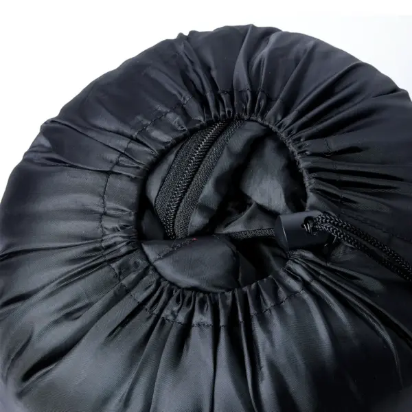 Muumia lõikega täiskasvanute magamiskott, 3-hooajaline, must-punane, 215 x 85 cm – 4