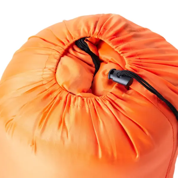 Muumiakujuline täiskasvanute magamiskott 3 hooajaks, oranž/must, 10–20 °C, 222 x 74 cm, kandekotiga – 3