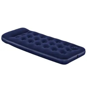 Bestway ühekohaline õhkmadrats sisseehitatud jalgpumbaga, tumesinine, 185 x 76 x 28 cm