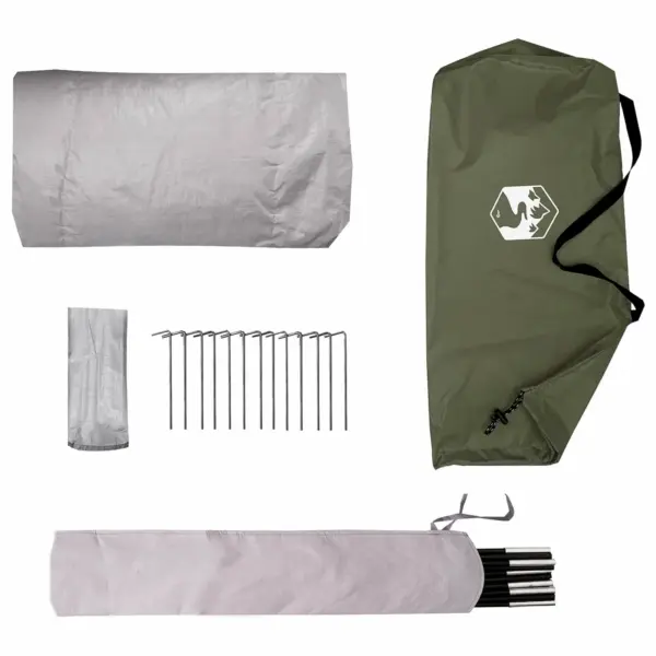Seljakotitelk 4 inimesele, oliiviroheline, 185T polüester, 260 x 254 x 125 cm – 8