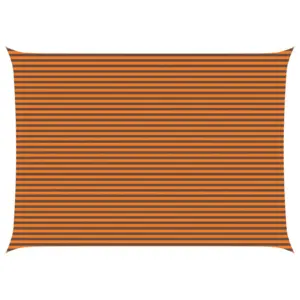 Ristkülikuline päikesepuri oranž-pruun, 7 x 5 m, polüester Oxford
