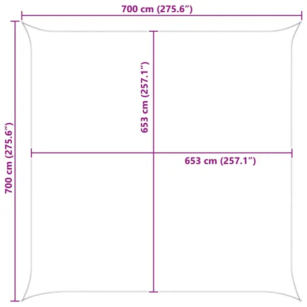 UV-kindel kandiline päikesepuri terrassile, oranž/pruun, 7 x 7 m, 100% polüester Oxford – 10