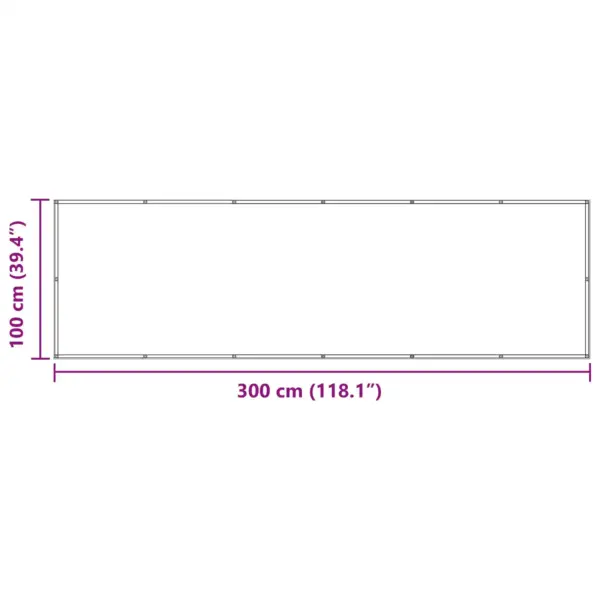 Rõdu privaatsuskate, oranž, UV- ja veekindel Oxfordi kangas, 100 x 300 cm - 7