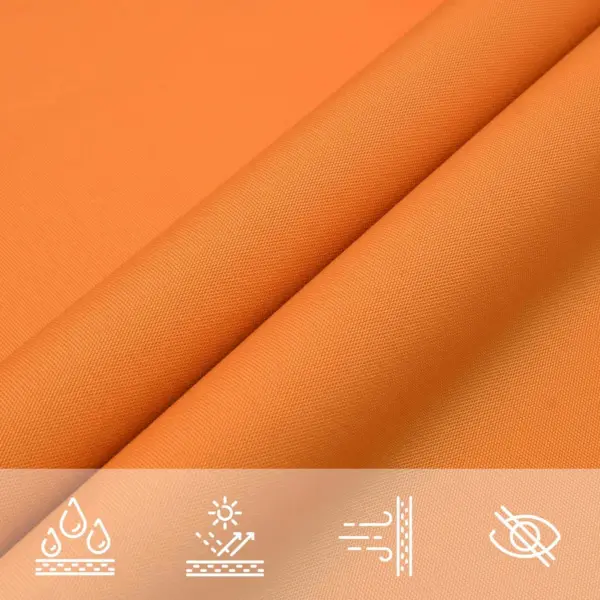 UV- ja veekindel oranž päikesepuri, 6 x 2 m, polüester-oxford – 6
