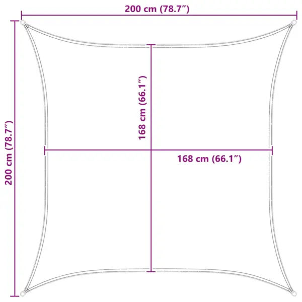 Päikesepuri välitingimustesse, kandiline, sinine-valge, 2 x 2 m, polüester Oxford – 10