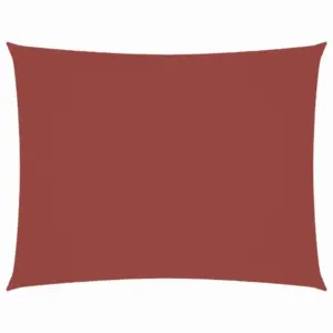 Vettpidav oxford-kangast päikesepuri UV-kaitsega, ristkülik, terrakota, 2 x 4 m