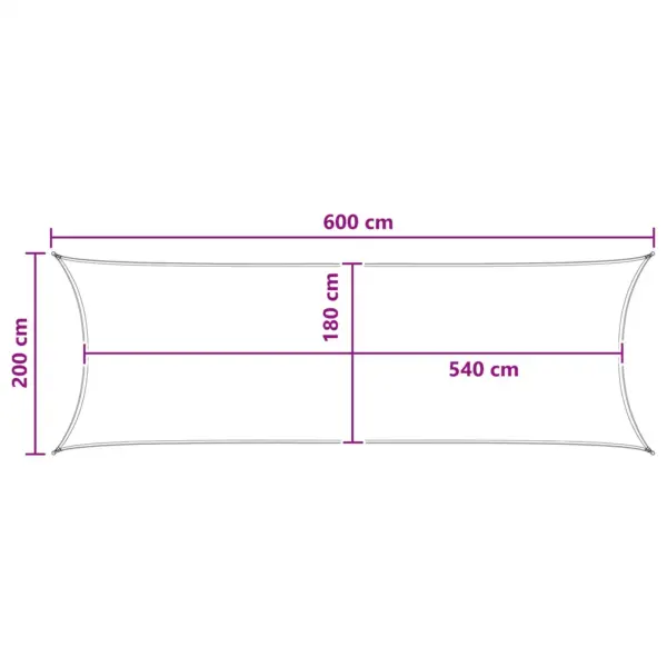 Ristkülikukujuline päikesepuri sinine-valge HDPE, 2 x 6 m – 8