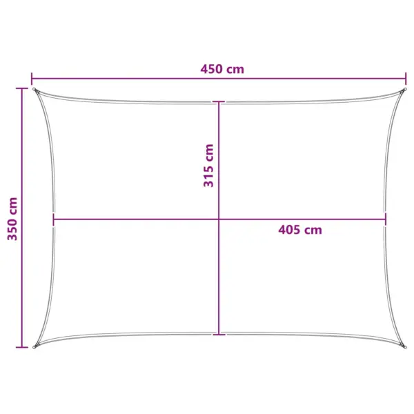 Ristkülikukujuline päikesepuri aeda, sinine-valge HDPE, 3,5 x 4,5 m – 8