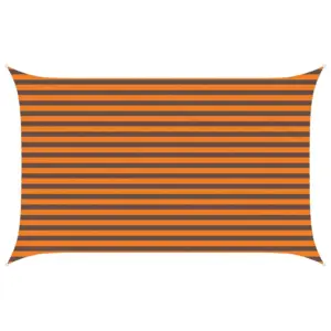 UV-kindel ristkülikuline päikesepuri, oranž-pruun, 4 x 2,5 m, polüester Oxford