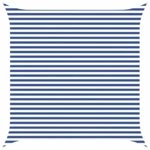 Kandiline päikesepuri sinine-valge 4 x 4 m, 100% polüester Oxford