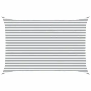 Ristkülikukujuline päikesepuri rõdule ja aeda, helehall-valge, UV-kindel polüester Oxford, 4,5 x 3 m