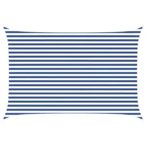 Sinine-valge ristkülikukujuline päikesepuri, 4,5 x 3 m, Oxford-polüester