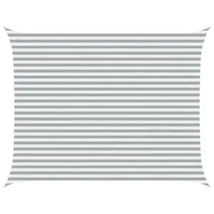 Ristkülikukujuline päikesepuri helehall-valge, 4,5 x 3,5 m, 100% polüester Oxford