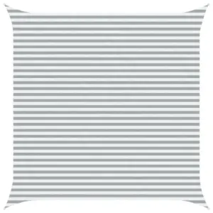 Kandiline päikesepuri, helehall ja valge, 4,5 x 4,5 m, 100% polüester oxford