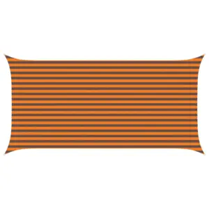 Ristkülikukujuline päikesepuri oranž-pruun, 5 x 2,5 m, polüester Oxford